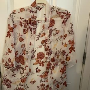 Floral flowy cardigan
